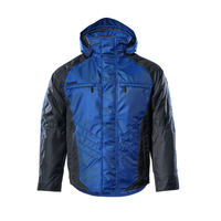 Blouson de moto coupe-vent bleu-gris pour homme, col montant, fermeture éclair, coupe classique, style motard, veste softshell