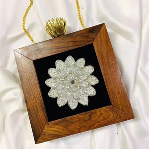 Designer Handmade Wooden Evening <b>Bags</b> <b>for</b> Women <b>Wedding</b> and Evening Clutch - Product Image 1