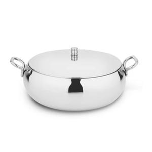 Cazuela de lujo de acero inoxidable de alta calidad con tapa y asas disponibles con espejo pulido de alta gama en diferentes capacidades - Product Image 3