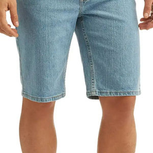 Shorts Vaqueros Rectos Vintage de Mezclilla Elástica Ligera y Transpirable de Alta Calidad con Logotipo Personalizado de Verano para Hombre, Color Sólido Informal y Moderno - Product Image 4