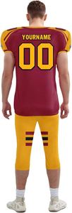 Kit de uniforme de fútbol americano OEM personalizado al por mayor de fábrica, ropa deportiva de poliéster, camisetas de sublimación de calidad Premium - Product Image 4