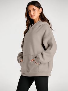 Women's <b>Hoodies</b> Heavyweight 100% Cotton Custom Oversized Hoodie Pullover Drop Shoulder Blank Cotton Blended <b>Hoodies</b> for Women - Product Image 3