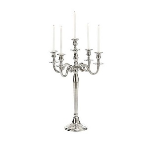 Five Arms Gold Candelabra <b>Candle</b> Holder <b>Tall</b> Wedding Stand Table Classic Elegant Design Wedding Dinner Party Event Centerpiece - Product Image 6