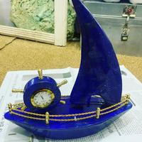 Meilleure vente, modèle de bateau Lapis Lazuli de qualité supérieure, montre de bateau en Lapis Lazuli fait à la main