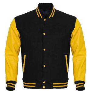 Veste universitaire de baseball pour homme, design optimal, hiver, style Letterman, haute qualité, corps en laine, manches en cuir, broderie personnalisée, collection 2026 - Product Image 5