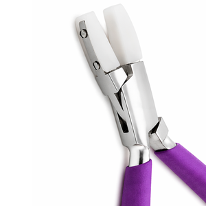 Nylon Jaw Pliers Jewelry Making Tool Non Scratch Flat Nose Pliers <b>Soft</b> Jaw <b>Wire</b> Wrapping Tool Purple Grip - Product Image 2