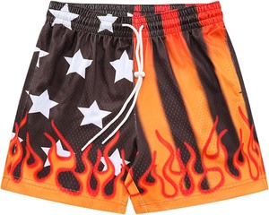 Pantalones cortos de verano de estilo callejero para hombre, bañadores de gimnasio sublimados de nailon transpirables con bolsillos sólidos, patrón XS 3D para ropa de playa - Product Image 6