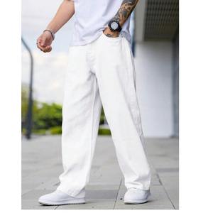 Jeans de Hombre de Algodón Estampado de Lujo, Ecológicos, de Color Sólido, Nuevo Estilo, Azul, Corte Recto, Ajustados, de Alta Calidad, Personalizados, Cintura Media, Talla Grande - Product Image 6