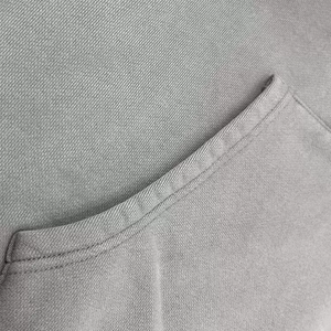 Nouveau style – Sweat à capuche homme coupe ample, épais, 100 % coton, uni, court, avec logo personnalisé, surdimensionné, couleur unie, pour l'hiver - Product Image 5