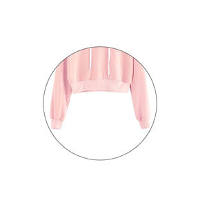 เสื้อฮู้ดคอตตอนโพลีเอสเตอร์แบบสวมหัวยูนิเซ็กส์เสื้อครอปผู้หญิงมีฮู้ดแบบสวมหัวมีซิปรูดซิปขึ้นโลโก้ผ้าเฟรนช์เทอร์รี่ - Product Image 6