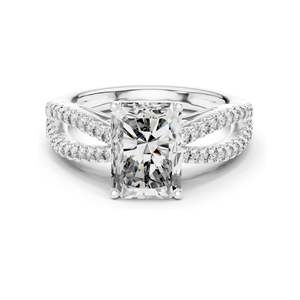 Anillo de Compromiso con Diamante de Laboratorio de Corte Radiante de 2.40 CT para Mujer, Claridad VVS-VS EF, Oro de 18K, 14K, 10K y Plata 925, Color Rosa - Product Image 2