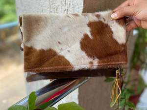 Nouveau Style occidental cheveux sur cacher fourrure cuir sacs à bandoulière haute qualité à la mode véritable fourrure de vachette cuir fronde côté sac à main - Product Image 3