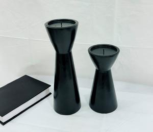 Bougeoir de pilier de ferme ensemble de 2 chandeliers décoratifs en bois centres de table pour cheminée café Bar Table à manger - Product Image 2