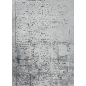 Tapis en laine et soie de bambou noué à la main Script Blue, épaisseur 10 mm, rectangulaire, pour couloir et sol de maison - Esk-1561 - Product Image 1