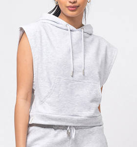 Ensemble de survêtement décontracté 2 pièces pour femme, avec logo personnalisé, en coton uni respirant et écologique, collection été 2026 - Product Image 5