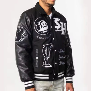Chaqueta Bomber de Invierno Personalizada de Alta Calidad con Capucha, Bordado de Chenilla, Estilo Streetwear, Unisex, con Letras Bordadas, Resistente al Viento - Product Image 6