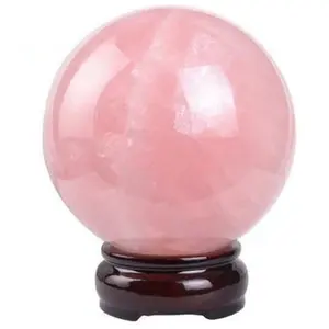 Esfera de quartzo rosa, esfera de quartzo rosa de alta qualidade natural de alta qualidade
