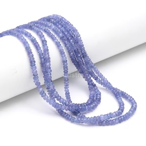 Lustre LD Modèle 100% Naturel Tanzanite Facettes Rondelle Perles Dainty Bleu Superbe Qualité Tiers Certifié pour Personnalisé - Product Image 4