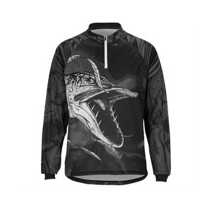 เสื้อตกปลาแขนยาวกันลมแห้งเร็วเสื้อไซส์พิเศษระบายอากาศได้ดี - Product Image 1