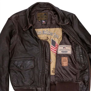 Chaqueta bomber de cuero larga de fabricación personalizada OEM para hombres de longitud extendida con construcción de cuero duradera - Product Image 4