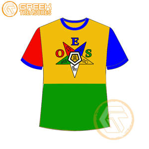 T-shirt Ordre de l'étoile de l'Est en gros Vêtements en jersey de coton T-shirt OES respirant de haute qualité Vêtements grecs pour femmes - Product Image 5