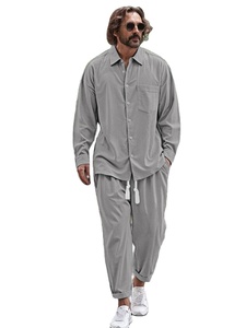 Nuevo Conjunto Deportivo de Invierno para Hombre, 2 Piezas, Chaqueta + Pantalón, Traje Deportivo de Felpa, Secado Rápido, Transpirable, Poliéster/Algodón, Asia - Product Image 3