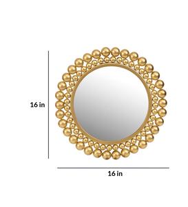 Nouveau design de grand miroir mural rond en fer Décoration de chambre à coucher Miroir à cadre en métal avec miroir mural de taille personnalisée - Product Image 4