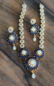 Fournisseur indien plaqué or perlé AD CZ collection de colliers de perles pour filles et femmes ensemble de bijoux de fête de l'usine indienne - Product Image 3