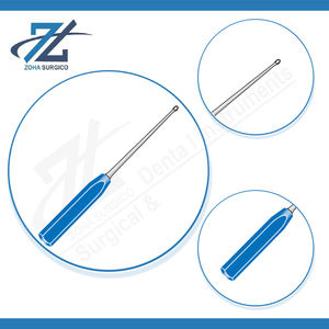 Curette Caspar en acier inoxydable, manche en acétal bleu Suregrip, 220 mm, droite, 3,5 mm, ensemble d'instruments chirurgicaux réutilisables, CE - Product Image 4