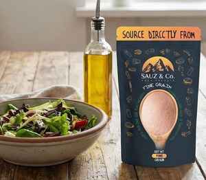 Premium Printed Stand Up Pouch 400gm Himalayan <b>Pink</b> <b>Salt</b> Food Grade Fine Grain Gourmet Table <b>Salt</b> Sauz & Co Brand Factory Direct - Product Image 4