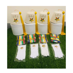 Masonic Regalia Hand Embroidered OES Masonic <b>Apron</b> Case with Handle <b>WHITE</b> Masonic Regalia Hand Embroidered <b>Apron</b> Case - Product Image 3