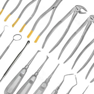 Nuevo juego de instrumentos de cirugía oral dental Premium de 17 piezas de acero alemán Premium incluye sondas de fórceps elevadores Espejos; Manual - Product Image 6