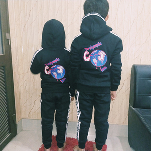 ชุดกีฬาผ้าฝ้ายขนแกะสำหรับเด็กเสื้อผ้าเด็ก - Product Image 5