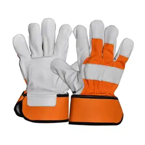 Beste Qualität Kuhkorn Leder Sicherheits handschuhe Rigger Handschuhe Kanadische Arbeits handschuhe für den industriellen Einsatz