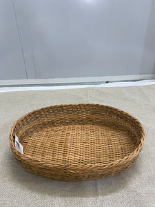 Combination Sedge and <b>Rattan</b> Woven Bread <b>Basket</b> Elegant <b>Storage</b> Tray - Product Image 5