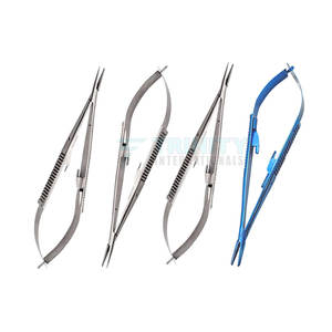 Portaagujas Castroviejo de Alta Precisión, 140 mm, Punta Recta, Acero Inoxidable, Instrumento de Microcirugía para Hospital - Product Image 1