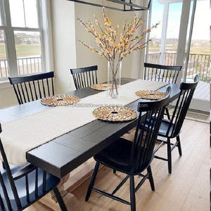 Manteles de mimbre trenzados de tejido Vintage, manteles individuales bohemios de jacinto de agua, para decoración de pared, para colgar en la pared, estilo bohemio - Product Image 3