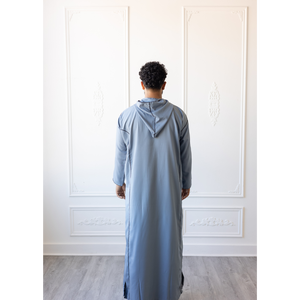 Thobe à capuche pour homme musulman, coupe slim et classique, vêtement islamique moderne confortable, TruClothing, tenue élégante pour tous les jours - Product Image 3
