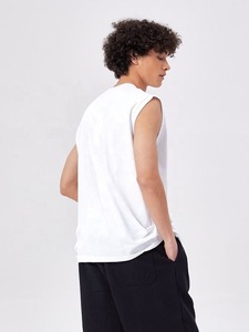 High Quality Custom Design Knitted Men's Tank Top Eco-Friendly Breathable Casual Gym Fitness <b>Singlet</b> for Bodybuilding Workout - Product Image 3