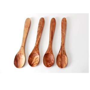 Ensemble de couverts en bois jetables écologiques de haute qualité Design classique comprenant des cuillères à fourchettes miroir Serveurs à salade pour les fêtes - Product Image 4