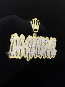 Bijoux de rap personnalisés, pendentif en acier inoxydable serti de diamants pour unisexe - Product Image 4