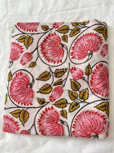 Hecho a mano Jaipuri estampado flor bloque estampado Mujer fiesta desgaste Swing vestido tela étnica artesanía acolchado tela de algodón - Product Image 6