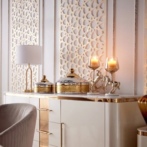 Linterna de vela elegante hecha a mano, luz decorativa de lujo, acento artístico para el hogar para sala de estar, dormitorio, Decoración de mesa - Product Image 2