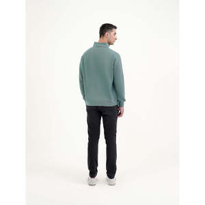 Sweat-shirt décontracté à col montant avec logo personnalisé CALGARY, en molleton français uni délavé à l'acide, coupe oversize, taille XXS, poids 500 g/m² - Product Image 5