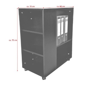 Supporto per Stampante da Ufficio Leon Black Jet-Line con Ruote, Attrezzatura da Ufficio LEON Nera - Product Image 2