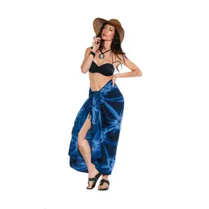 Billige Sarongs Doppel druck Sarong Schöne Herren Pareo Sarong und Blumen bedruckte Beach wear Indonesien Stil Großhandel Strand Saro