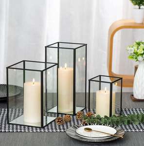 Juego de Portavelas de Metal Plateado Brillante, 3 Piezas, Forma de Cilindro, Base para Velas Votivas Colgantes, Vidrio Transparente, Decoración Moderna de Lujo para el Hogar - Product Image 5