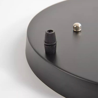 Support de plafonnier 30 cm à 3 têtes, base en fer blanc/noir pour luminaire suspendu, décoration intérieure - Vente directe usine