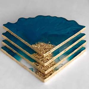 Hermoso juego de posavasos de resina hechos a mano para decoración del hogar, elaborados con material duradero, ideales para regalar. - Product Image 2