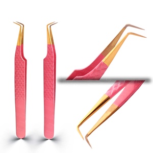 Pincettes pour extensions de cils, 3 pièces, en acier inoxydable coloré, super résistantes, avec pointes en fibre, haute précision, antistatiques - Product Image 4